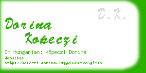 dorina kopeczi business card